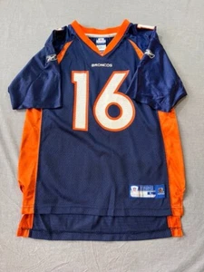 Denver Broncos Plummer NFL Jersey Boys Large Blue Short Sleeve Pullover Youth - Picture 1 of 9