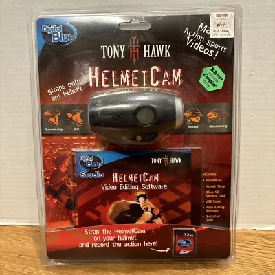 Digital Blue Tony Hawk HelmetCam Camcorder Brand New Sealed Skateboard Skating - Image 1 of 4