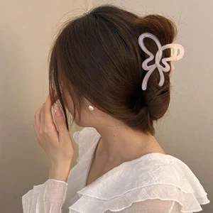 Jelly Color Transparent Hair Clips Hollow Butterfly Shark Clips Hair Accessories - Picture 1 of 16