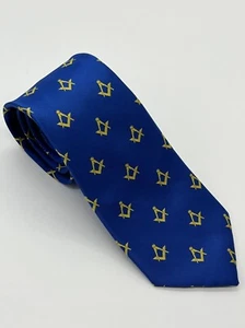 Excellent Quality Masonic Tie Square And Compass Blue Tie Masonic Lodge Gift Tie - Picture 1 of 3