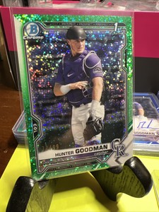 2021 Bowman Draft Chrome Hunter Goodman GREEN SPECKLE /99