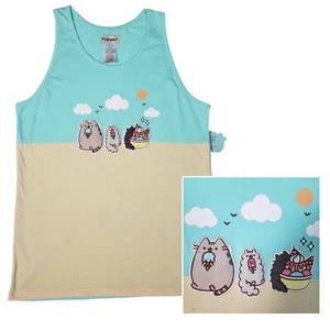 Pusheen Unisex Box Exclusive Color Block Cat Ice Cream Graphic Tank Top Sm NWT - Picture 1 of 10