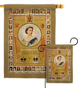Bandera de jardín The Coronation Regalia simpatía patio decorativo casa pancarta - Imagen 1 de 19