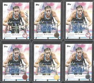 RAREST 2012 TOPPS OLYMPIC TATYANA MCFADDEN 1/1 AUTOGRAPH AUTO (6) CARD LOT - Picture 1 of 2