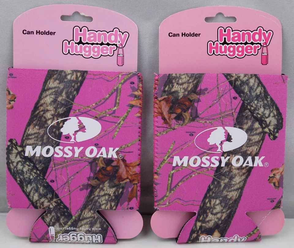 Mossy Oak Can Koozie Handy Hugger Pink Camouflage Camo Set of 2 St145