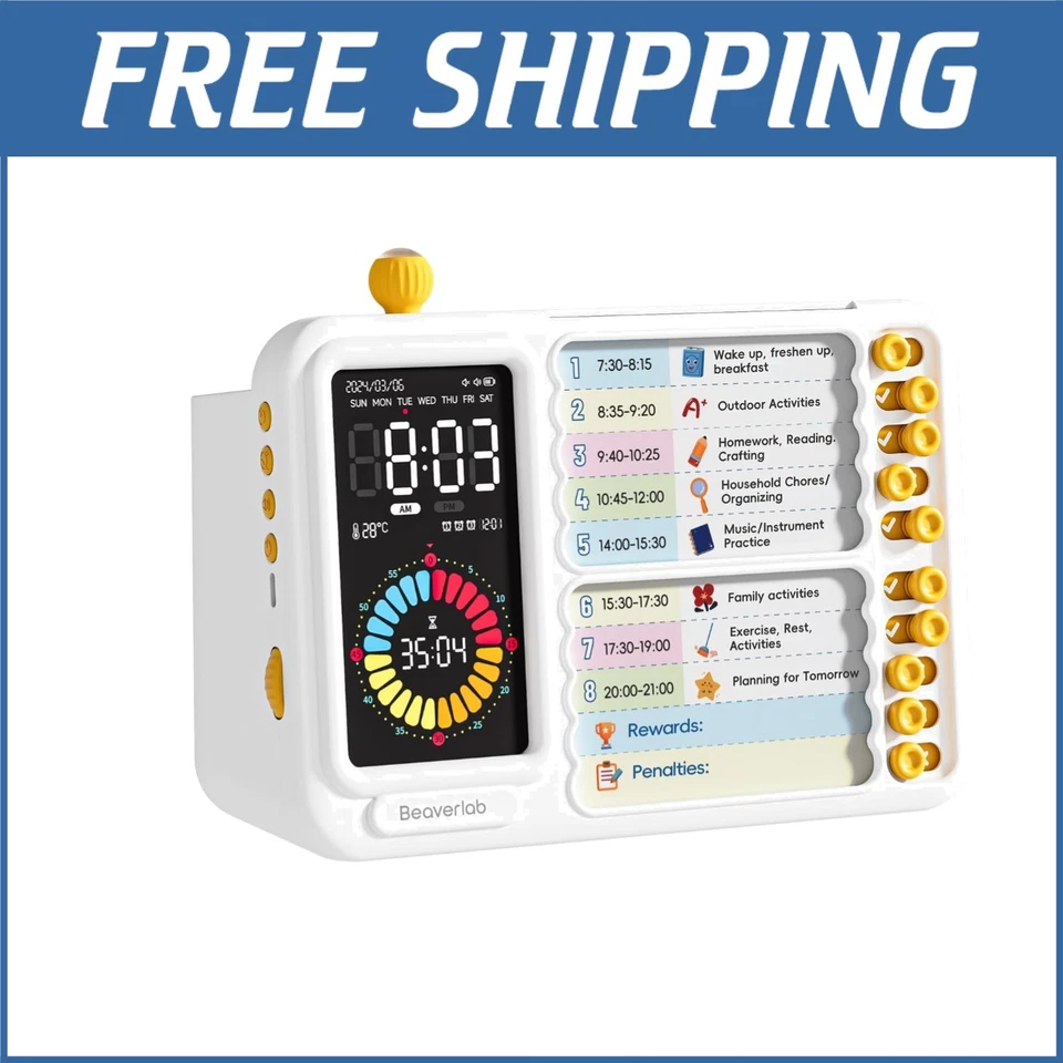 Visual Countdown Timer with Planning Board for Effective Study & Chores - Image 1 of 4