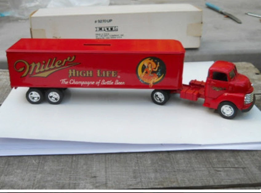 Remolque tractor Chevy Ertl Miller High Life Beer 1950 1991 de colección semi diecast  Foto 1 de 3