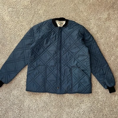 VTG 90S WATER PROOF DIAMOND QUILTED THERMAL INSULATED BOMBER JACKET FLIGHT XLT - Image 1 of 4