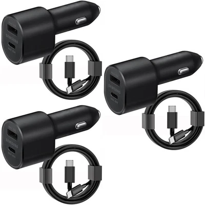 Cable cargador de pared rápido de coche tipo C de 4 pies para Samsung Galaxy Note 8 9 S8 S9 S10 S20 Foto 1 de 4