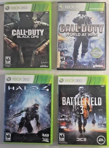 4 XBOX 360 FPS Call of Duty: World at War, Battlefield 3, Halo 4 & Black Ops - Bild 1 von 19