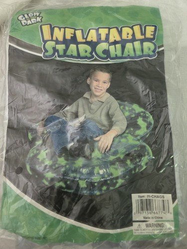 Vintage 90s Inflatable Star Chair Glow in Dark Y2K Celestial Room Decor ...