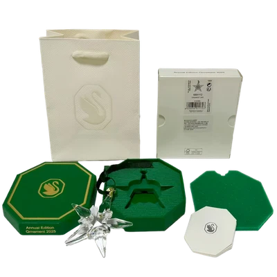 5691172 Authentic 2025 Swarovski Crystal Christmas Large Ornament Annual Edition