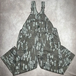 Vintage Pointer Marken Latzhose Herren 46 Trebark Camouflage Jagd Arbeitskleidung Made USA 90s - Bild 1 von 7