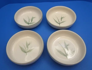 WINFIELD CHINA Green Bamboo (4) 4 7/8" Round Fruit Bowls Asian Modern California - Picture 1 of 6