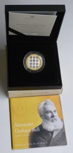 Alexander Graham Bell Piedfort 2022 Sterling Silver Proof UK £2 Coin Royal Mint - Picture 1 of 7