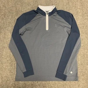 FootJoy Golf Pullover Tempo Series 1/4 Zip Large Blue Nylon Spandex MSRP $165 - Picture 1 of 12