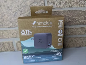 Nimble WALLY 65W Fast Dual Port USB-A/USB-C Wall Charger - Gray - Picture 1 of 3