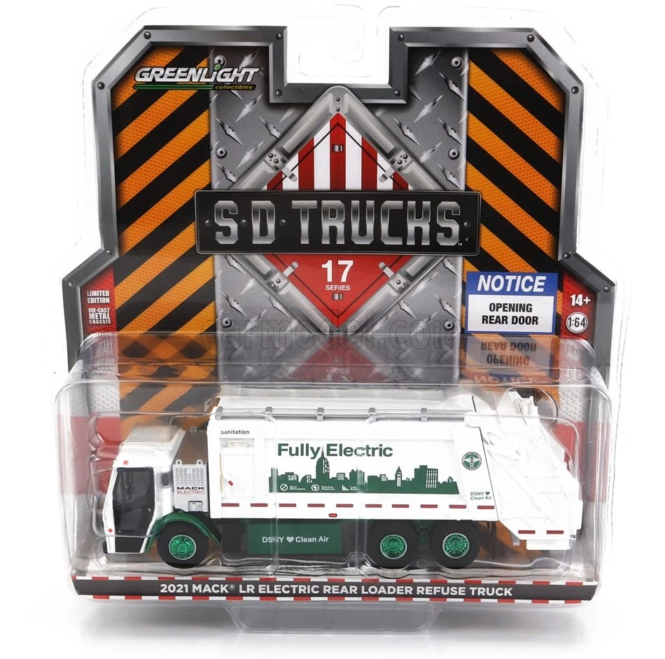 1/64 GREENLIGHT - MACK - LR REAR REFUSE TRUCK CASSONE RIBALTABILE 45170C-GRE - Immagine 1 di 1