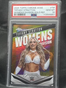 2025 WWE Topps Chrome Gold Ref. 🔥TIFFANY STRATTON PSA 10🔥 Women’s Division /50 - Picture 1 of 3