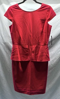 NWT Worthington Women’s Dress 8 Red Holiday Cap Sleeve Pencil Style MSRP $60.00 - Image 1 of 4