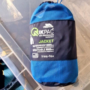 Trespass Child's Quikpac Waterproof Breathable Hooded Packable Jacket Coat - Picture 1 of 7