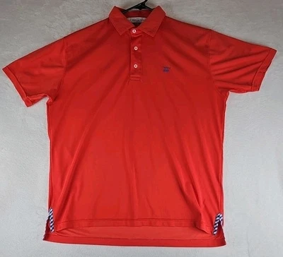 Polo de golf Bald Head Blues para hombre logotipo de carro de golf naranja mediano Foto 1 de 4