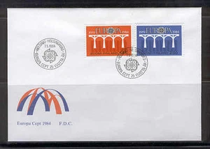 Finland E32 FDC 1984 2v Europa CEPT Bridge SC - Picture 1 of 1