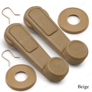 Pair Beige Windows Crank Handle For Mitsubishi Cyclone L200 Lancer 1986 2005 - Bild 1 von 8