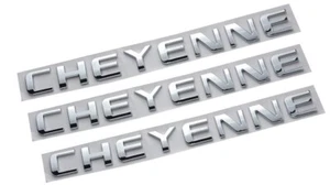 3pcs Cheyenne Emblems Letter Badges Stickers For Silverado Chrome - Picture 1 of 5