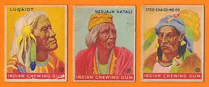 1933 R73 GOUDEY INDIAN GUM Lot of 3 HIGH Numbers 154, 199, 204 - HTF Series 48! - Picture 1 of 10