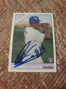Orlando Calixte Autographed 2015 Heritage Signed Baseball Card #697 Royals  - Picture 1 of 2