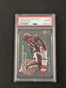 1996 Collector's Edge Kobe Bryant Rookie Rage PSA 8 NM-MT Card #6 Lakers HOF - Picture 1 of 5