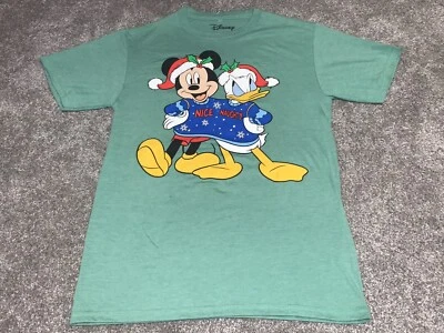 Camiseta de Navidad para Hombre Disney Mickey Mouse Pato Donald Travieso Bonita Talla Pequeña Foto 1 de 4