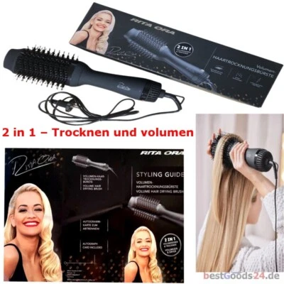 2in1 Volumen- & Haartrocknungsbürste RHC 45 1000W mit Autogramm von Rita Ora NEU