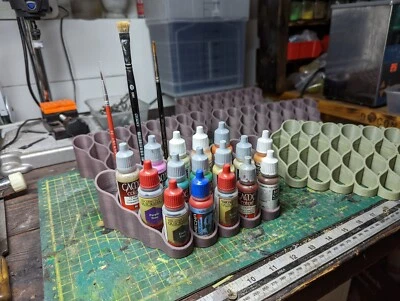 BODGEHAWK 24 Bottle 3d Printed Paint Rack for Vallejo or Army Painter