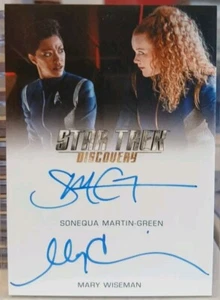 Star Trek Discovery Season 3 Sonequa Martin-Green/Mary Wiseman Dual Autograph AB - Picture 1 of 2