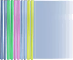 10 Pack Clear Report Covers A4 Size with Sliding Bars, 15Mm Presentation Folders - Picture 1 of 11