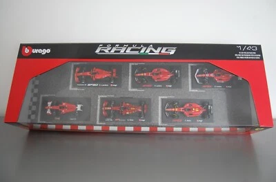 BURAGO FERRARI RACING FORMULA 1 SET X 6 CARS 1/43 scale models (BNIB) 2024 - Image 1 of 4
