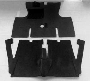Black Loop Carpet Set for Renault Caravelle Cabrio Baujahr 1959-1968 - Picture 1 of 1