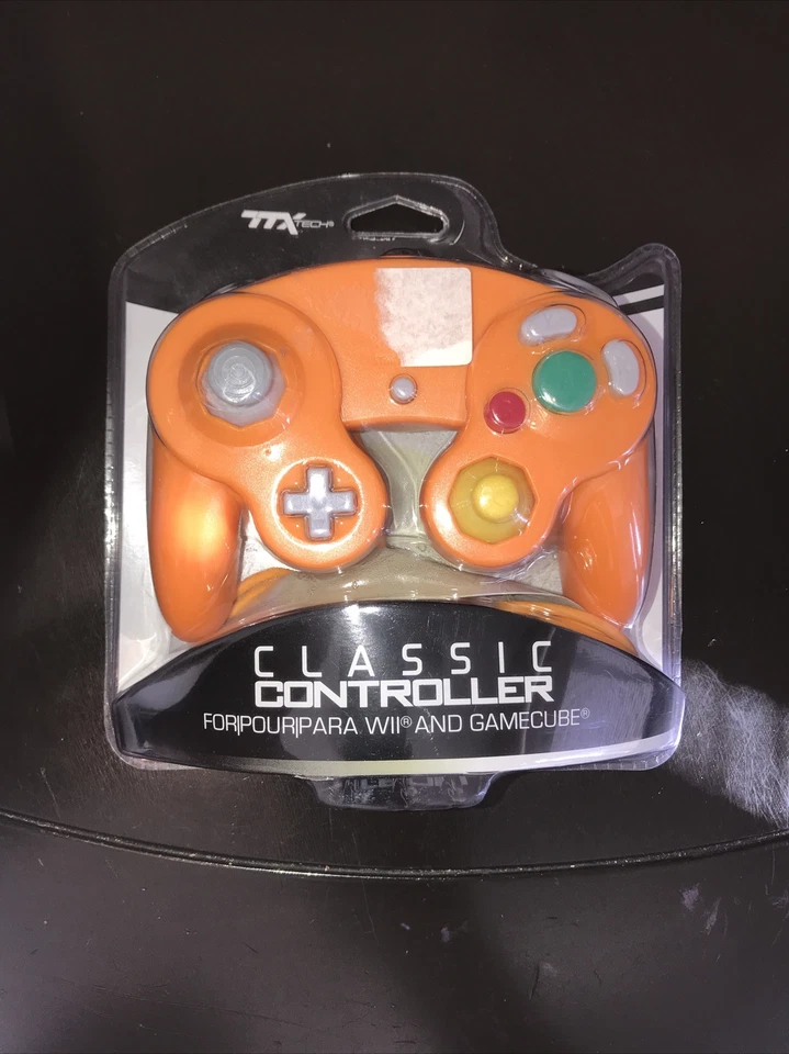 NEW IN PACKAGE - TTX Tech Wii And Gamecube Classic Controller orange  - Image 1 of 2