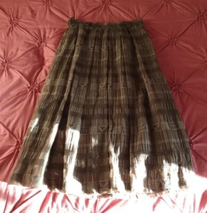 Womens Jobis sportswear skirt size 10 12 brown textured lined midi 7m - Picture 1 of 12