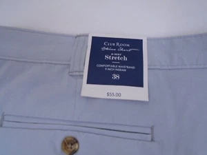NEW Club Room Chino Short Men Size 38 Regular Fit 4-Way Stretch Inseam 9" #1026 - Picture 1 of 5