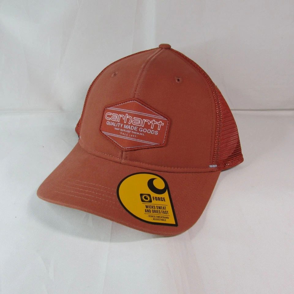 Carhartt Force Cap Sweatband Adj.Strap Meshback Canvas Quality Patch Hat