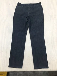 Lee jeans womens 12L 12 Long straight leg regular fit mid rise blue dark shapes - Picture 1 of 15