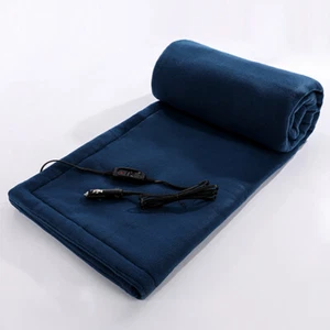 12V Electric Heated Heat Soft Travel Blanket Car Truck Throw Rug Caravan Camping - Picture 1 of 6