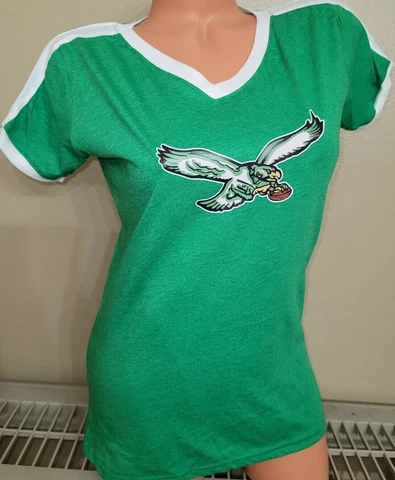 1602 Womens PHILADELPHIA EAGLES Vintage "V-Neck" Football Jersey Shirt NEW Cover