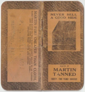 C1915 Frank Martin INC Tannery Schlei Fashion Markesan WI Advertising Notebook - Picture 1 of 8