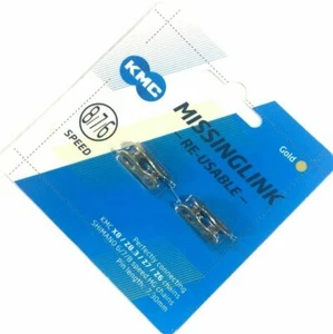 gobike88 KMC missing link for 6 & 7 & 8 speed, Re-Usable, Gold, 2 pairs, 313G - Picture 1 of 1