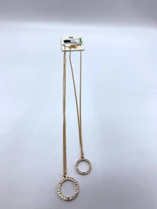 Vergoldete Halsketten mit offenem Kreis CZ Steine Anhänger - Bild 1 von 7