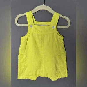 JACADI baby girl or baby boy short yellow overalls, 3m - Picture 1 of 4